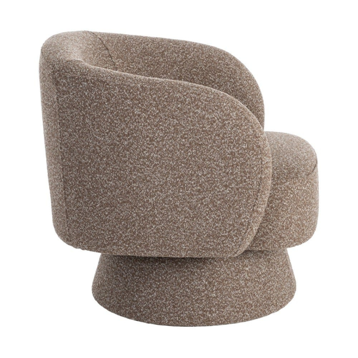 Fotoliu HoReCa tapițat bej cu formă rotunjită [4]