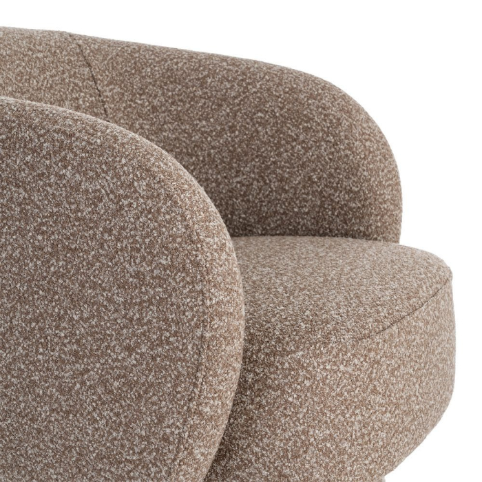 Fotoliu HoReCa tapițat bej cu formă rotunjită [8]