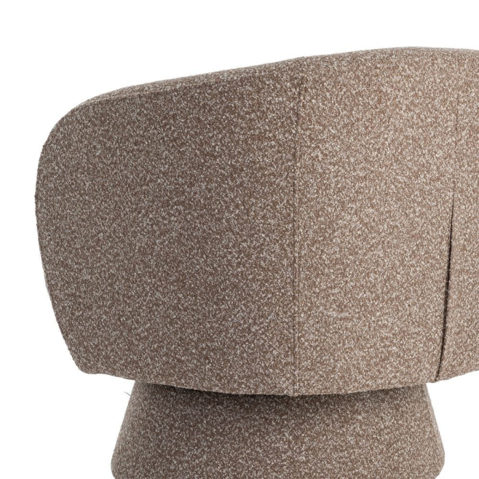 Fotoliu HoReCa tapițat bej cu formă rotunjită [6]