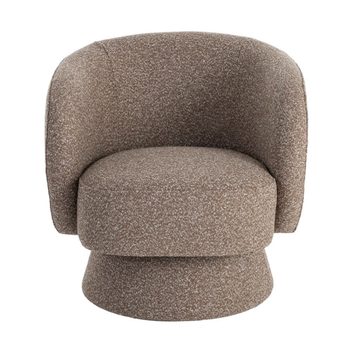 Fotoliu HoReCa tapițat bej cu formă rotunjită [3]