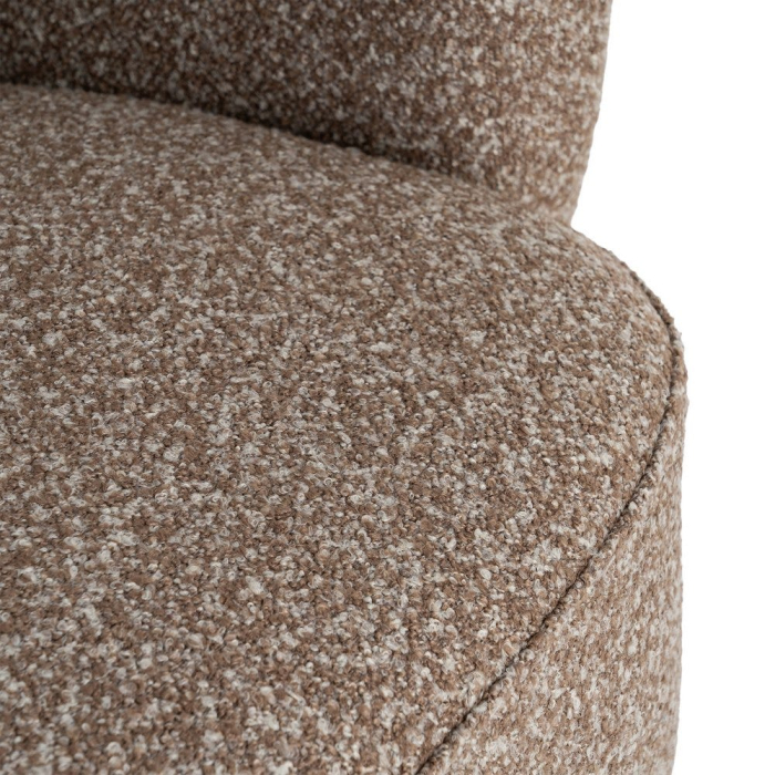 Fotoliu HoReCa tapițat bej cu formă rotunjită [11]