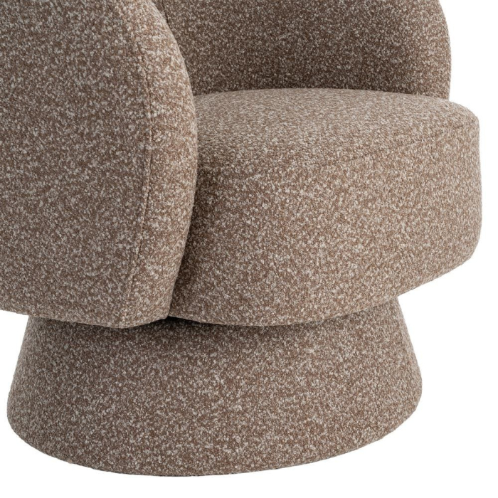 Fotoliu HoReCa tapițat bej cu formă rotunjită [12]