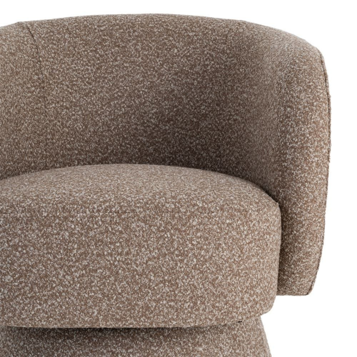 Fotoliu HoReCa tapițat bej cu formă rotunjită [9]