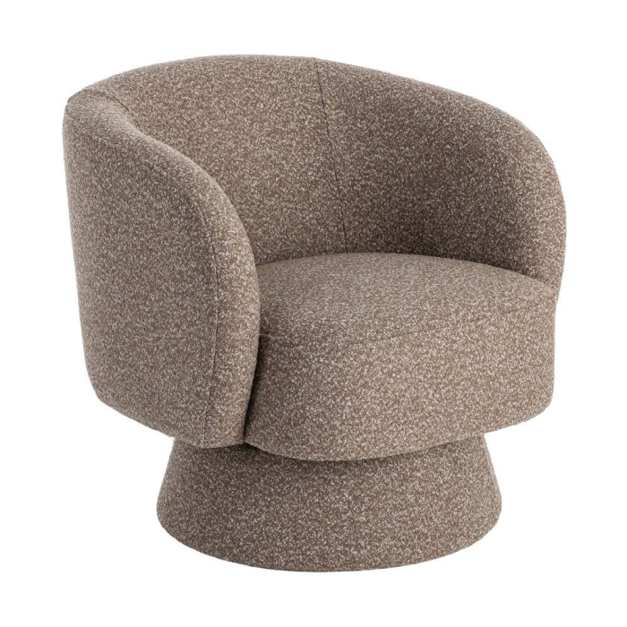 Fotoliu HoReCa tapițat bej cu formă rotunjită [2]