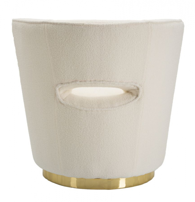 Fotoliu Iceland Space, crem/auriu, stofa tip bucle [8]