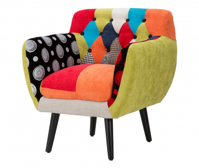 Fotoliu Imperial, stofa/lemn, multicolor - creativdeco.ro [4]