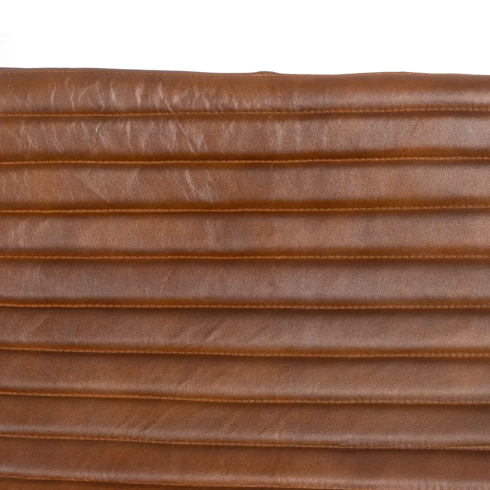 Fotoliu lounge maro, piele metal [12]