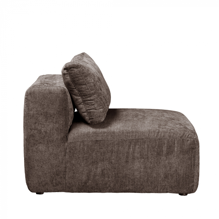 Fotoliu Box maro deschis – vedere frontală cu pernă decorativă [3]