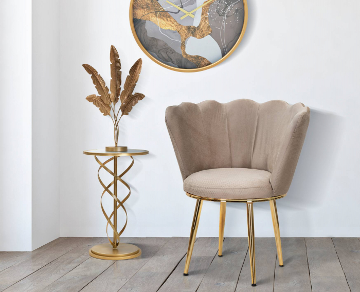 Fotoliu Mindy bej, textil metal [2]