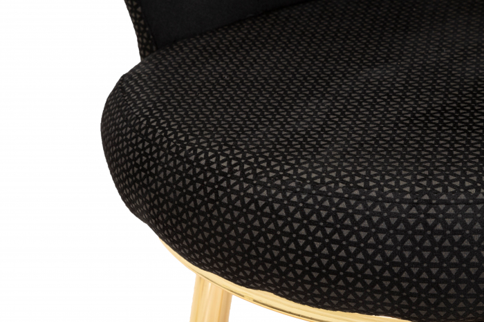 Fotoliu Mindy negru, textil metal auriu - creativdeco.ro [6]