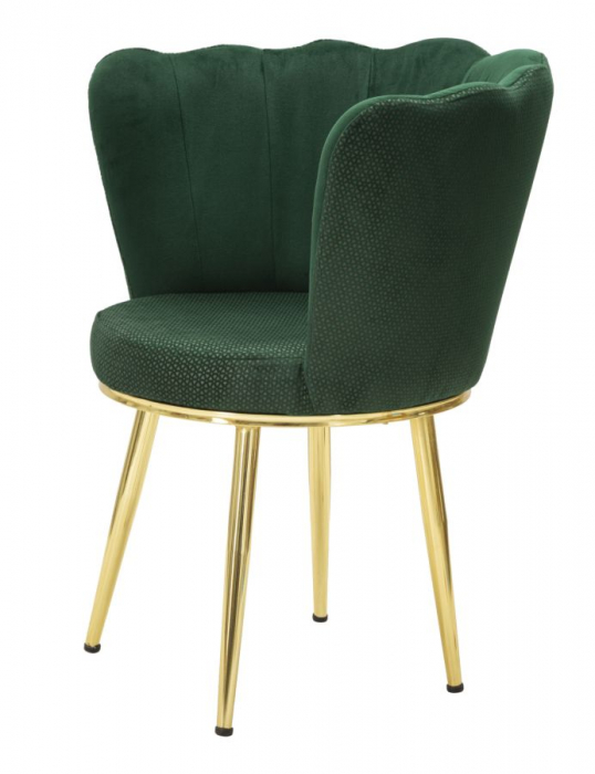 Fotoliu Mindy verde, textil metal auriu, mauro ferretti [3]