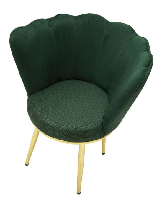 Fotoliu Mindy verde, textil metal auriu, mauro ferretti [5]
