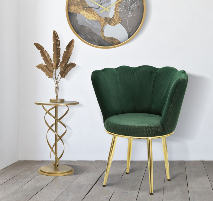 Fotoliu Mindy verde, textil metal auriu, mauro ferretti [8]