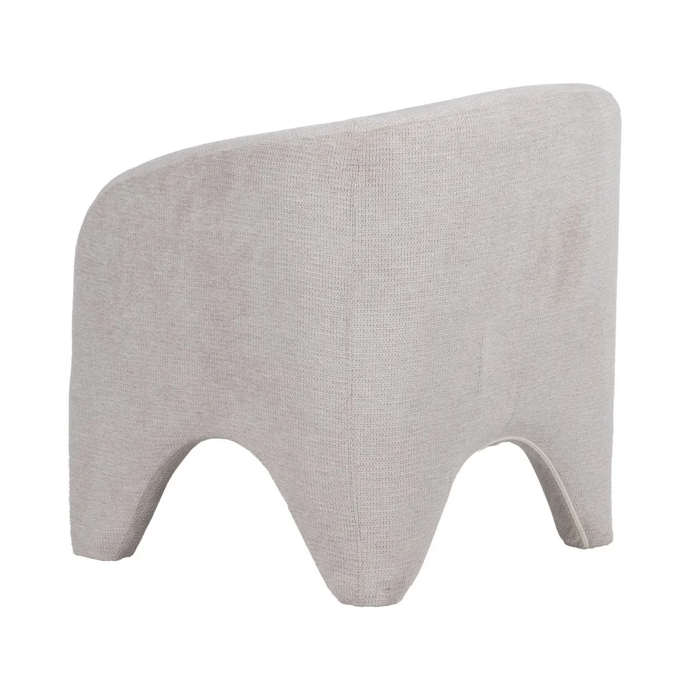 Fotoliu modern elegant din stofa gri bej | CreativDeco.ro [4]