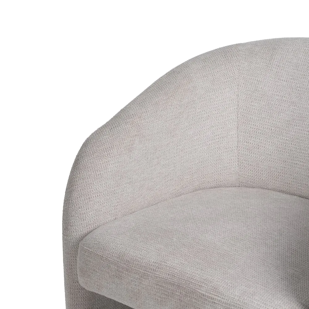 Fotoliu modern elegant din stofa gri bej | CreativDeco.ro [6]