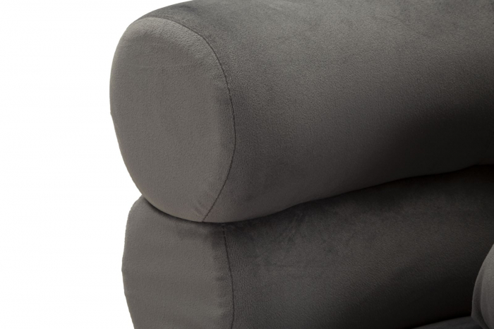 Fotoliu gri modern ergonomic CreativDeco design rotunjit [11]