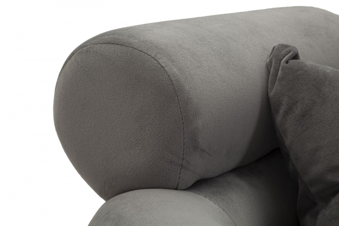 Fotoliu gri modern ergonomic CreativDeco design rotunjit [9]