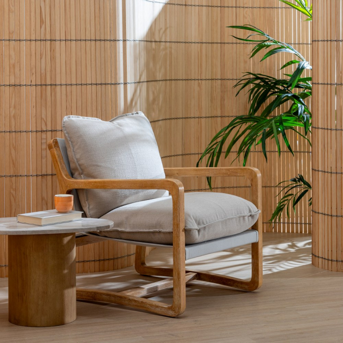 Fotoliu impletitura si lemn natural|Fotolii boho pentru interioare moderne [2]