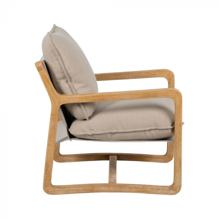 Fotoliu impletitura si lemn natural|Fotolii boho pentru interioare moderne [3]