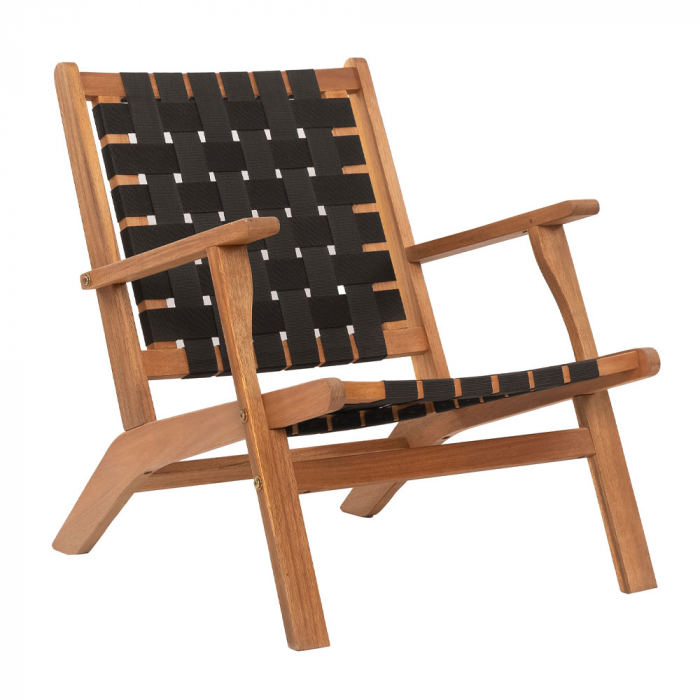 Fotoliu modern Hastag acacia negru [1]