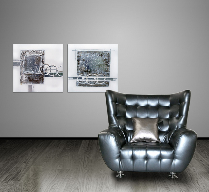 Fotoliu negru piele ecologica CreativDeco design traditional [3]