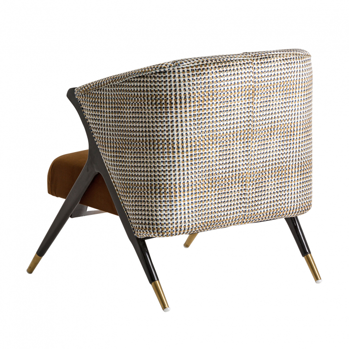 Fotoliu Art Deco catifea ocru|Fotolii luxoase [4]