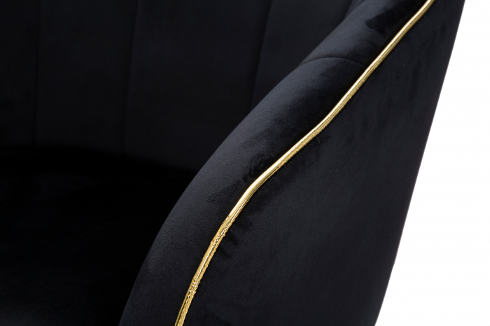 Fotoliu Paris, catifea/lemn, negru/auriu - creativdeco.ro [7]