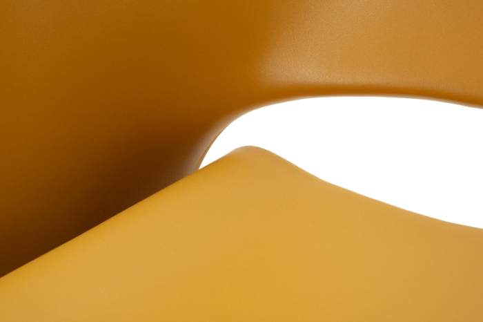 Fotoliu gradina plastic mustar design sculptural 65x57.5x76 cm [8]