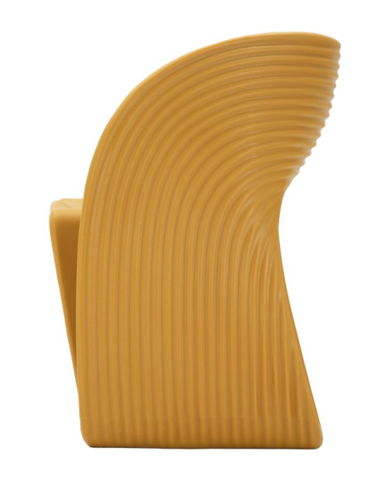 Fotoliu gradina plastic mustar design sculptural 65x57.5x76 cm [3]