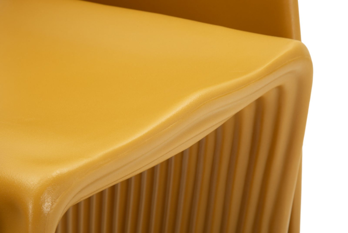 Fotoliu gradina plastic mustar design sculptural 65x57.5x76 cm [7]