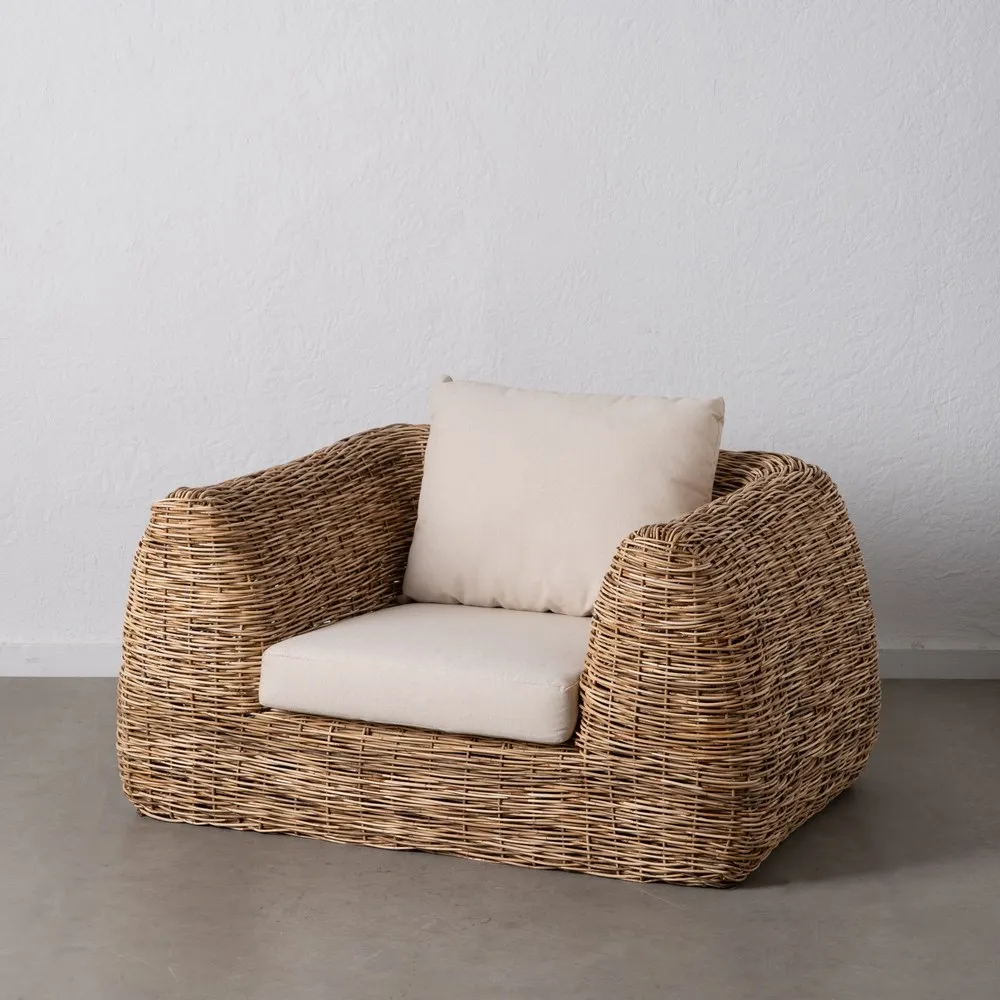 Fotoliu Ratan cu Perne, Natural Crem - CreativDeco.ro [2]