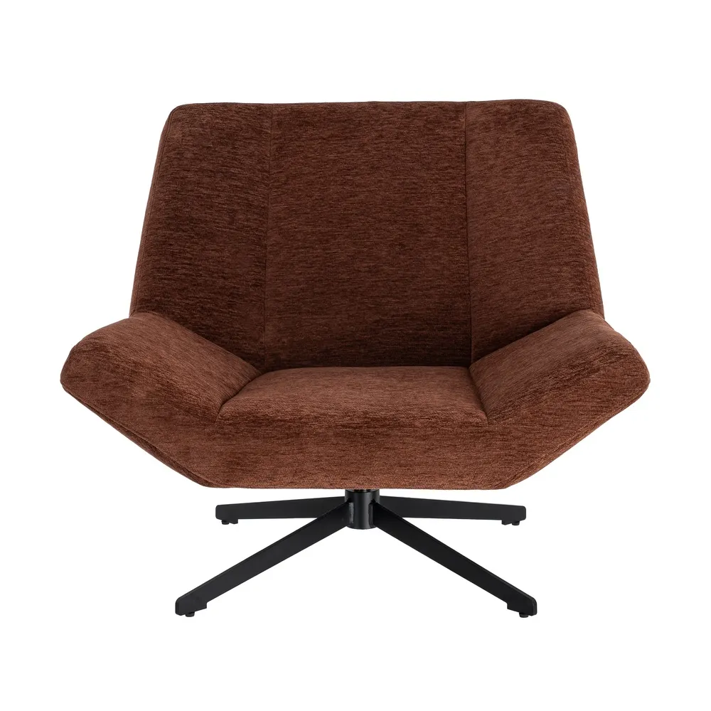 Fotoliu rotativ 360 din stofa maro inchis cu structura metalica [4]