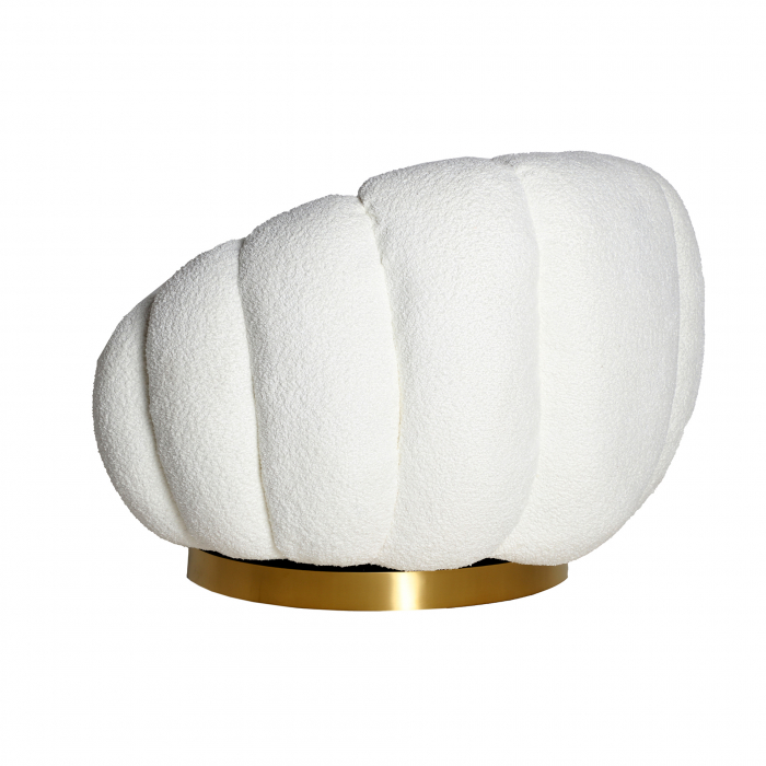 Fotoliu bucle art deco alb|Fotolii moderne premium [5]