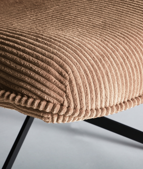 Fotoliu rotativ catifea corduroy teracotă GIGNAC – titlu imagine principală [8]