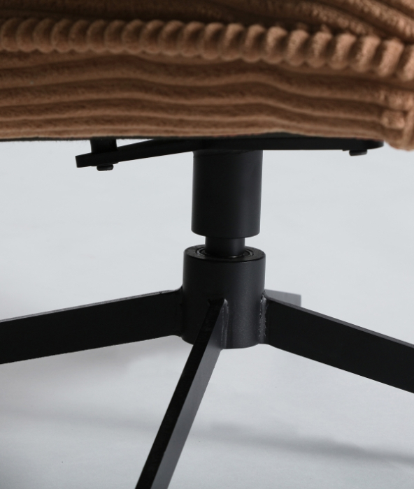 Fotoliu rotativ catifea corduroy teracotă GIGNAC – titlu imagine principală [7]