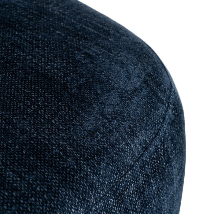 Fotoliu rotativ din stofă albastră cu bază rotundă [9]