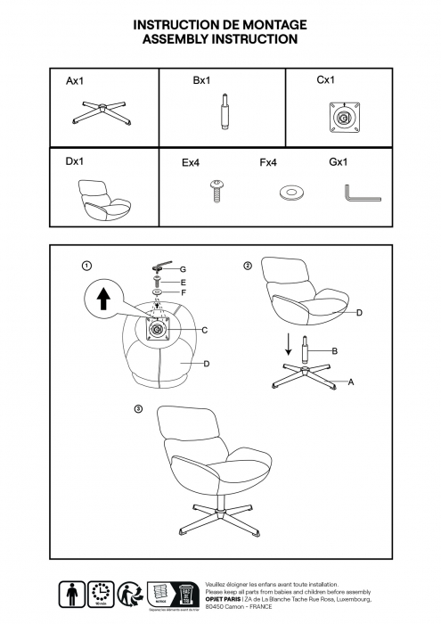 Fotoliu Nicolas design modern|Fotolii rotative premium [2]