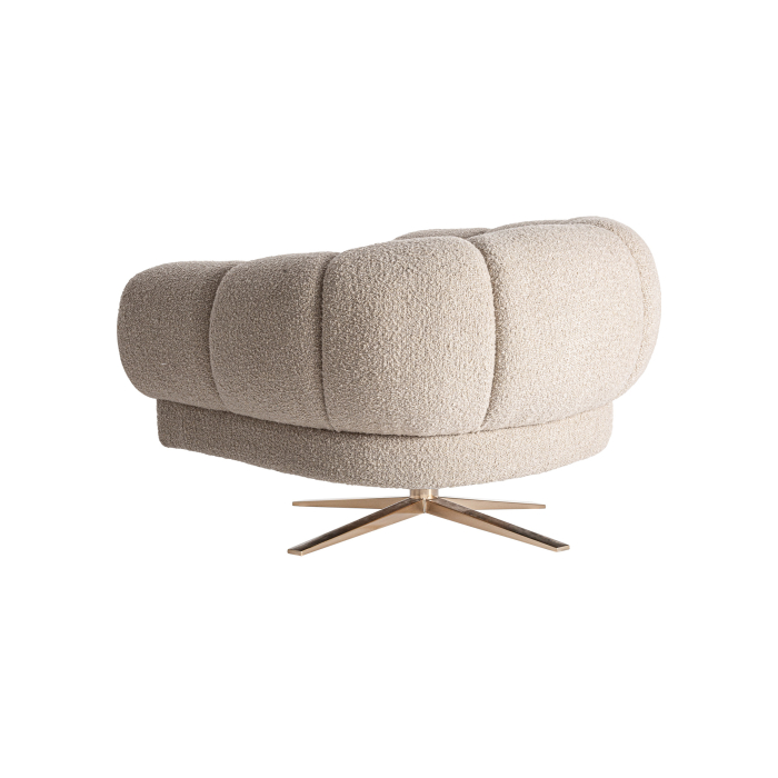 Fotoliu rotativ living crem cu bază aurie [5]