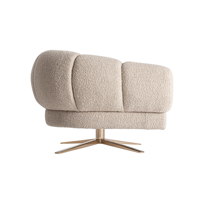 Fotoliu rotativ living crem cu bază aurie [4]