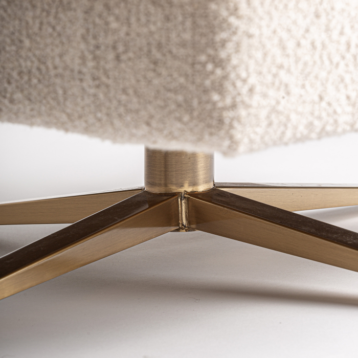 Fotoliu rotativ living crem cu bază aurie [7]