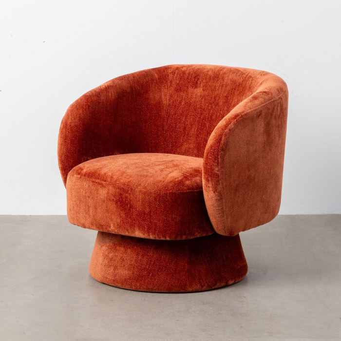 Fotoliu rotativ teracotă din stofă pentru uz rezidențial și HORECA [8]