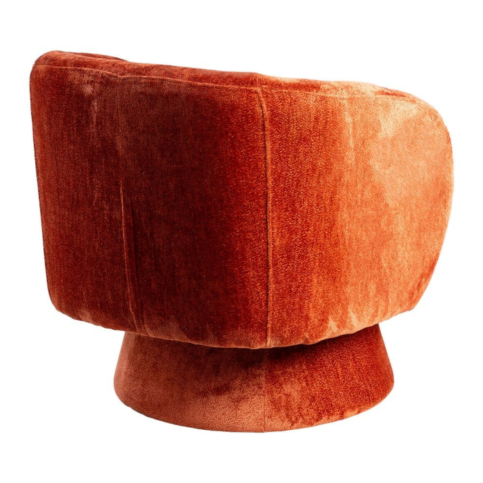 Fotoliu rotativ teracotă din stofă pentru uz rezidențial și HORECA [4]