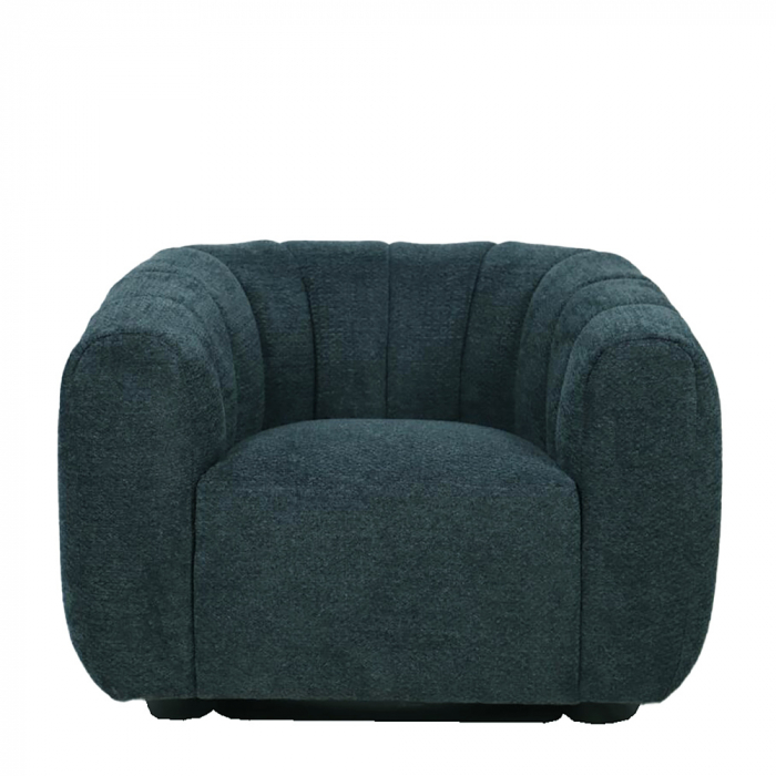 Fotoliu Ascot verde apă – vedere frontală în decor elegant [4]