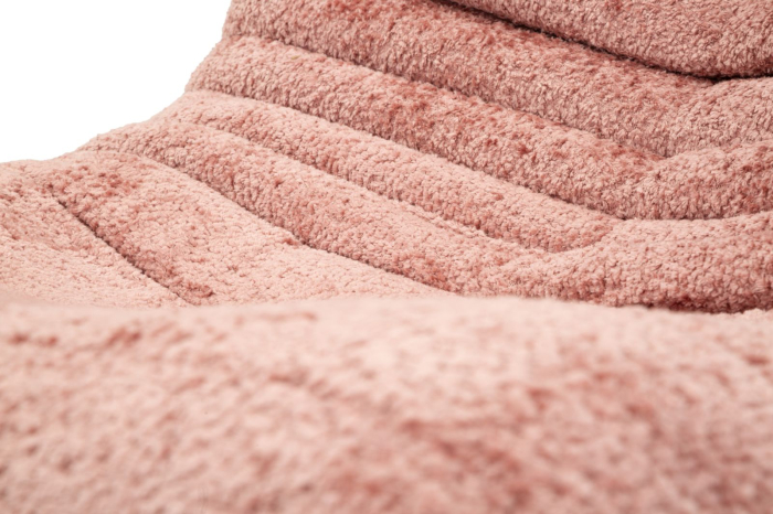 Fotoliu roz stofa boucle design sculptural 103 cm [7]