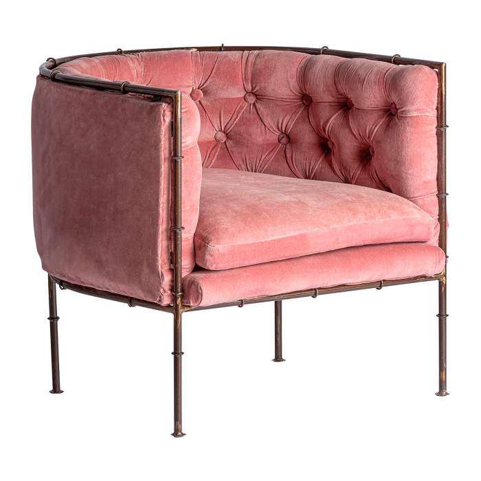 Fotoliu shabby chic roz capitonat|Fotolii vintage [2]