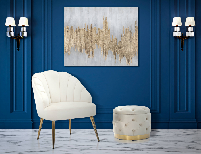Fotoliu Shell crem, textil - CreativDeco.ro [2]