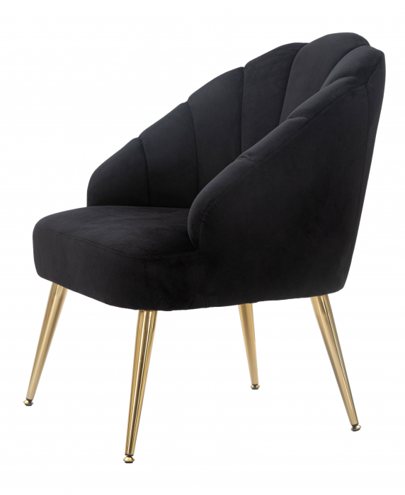 Fotoliu Shell negru, textil, creativdeco.ro [4]