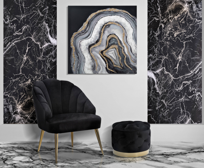 Fotoliu Shell negru, textil, creativdeco.ro [2]