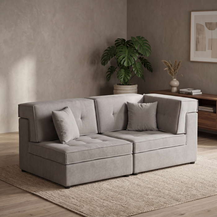 Fotoliu colțar Mexico gri – design modular contemporan [3]