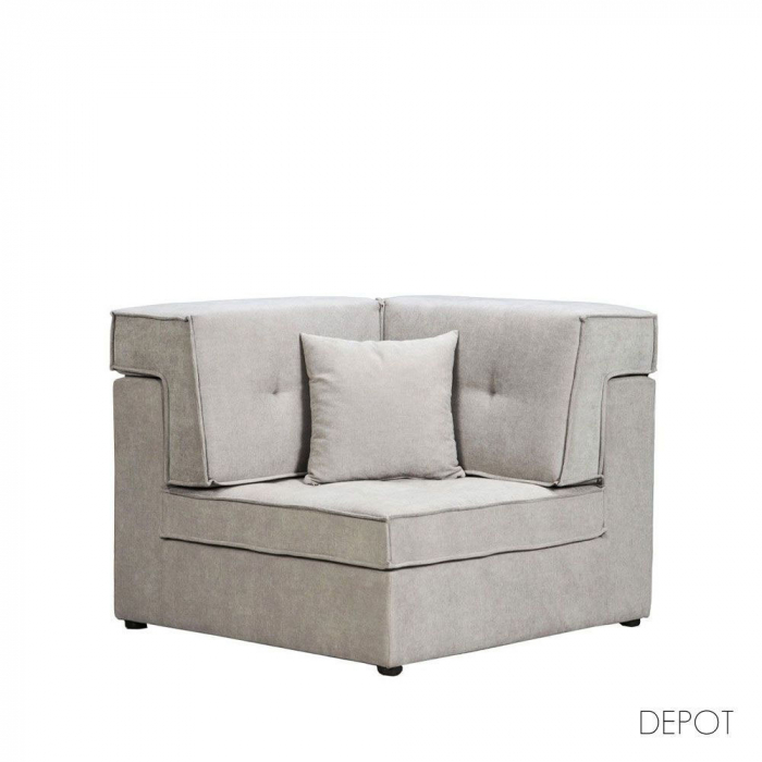 Fotoliu colțar Mexico bej – imagine decorativă ambient [1]